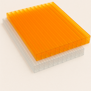 Сотовый поликарбонат 3,7х2100х12000 мм оранжевый 55% в наличии в Туле